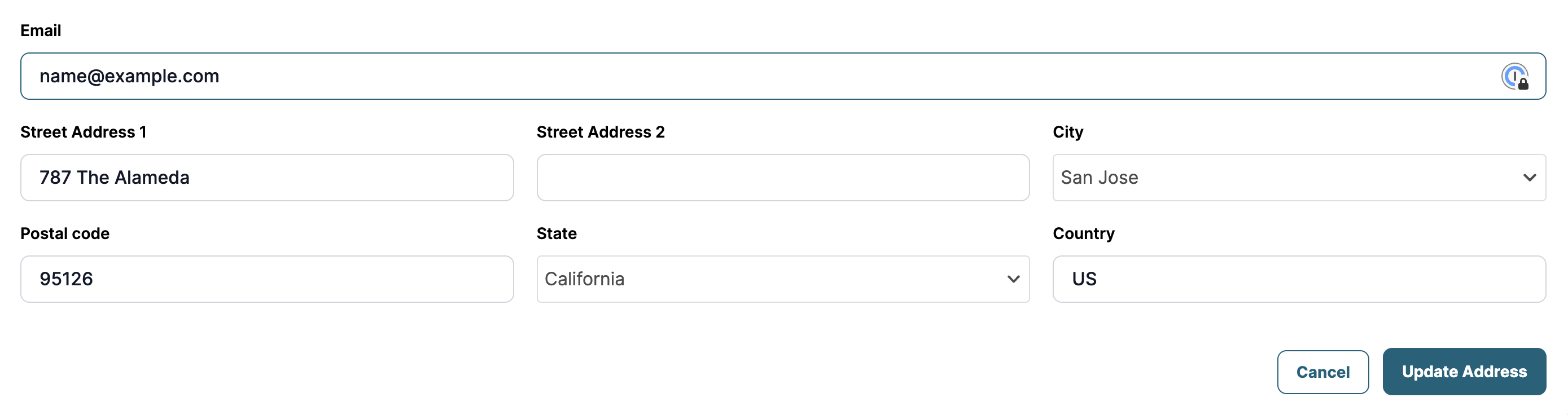 Account Billing Address