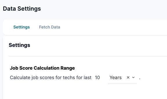 Job Score Range